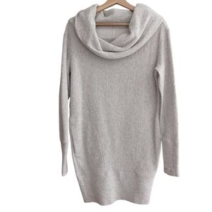 Lululemon Along The Way Dress Cowl Neck Sweatshirt Dress Light Gray XS